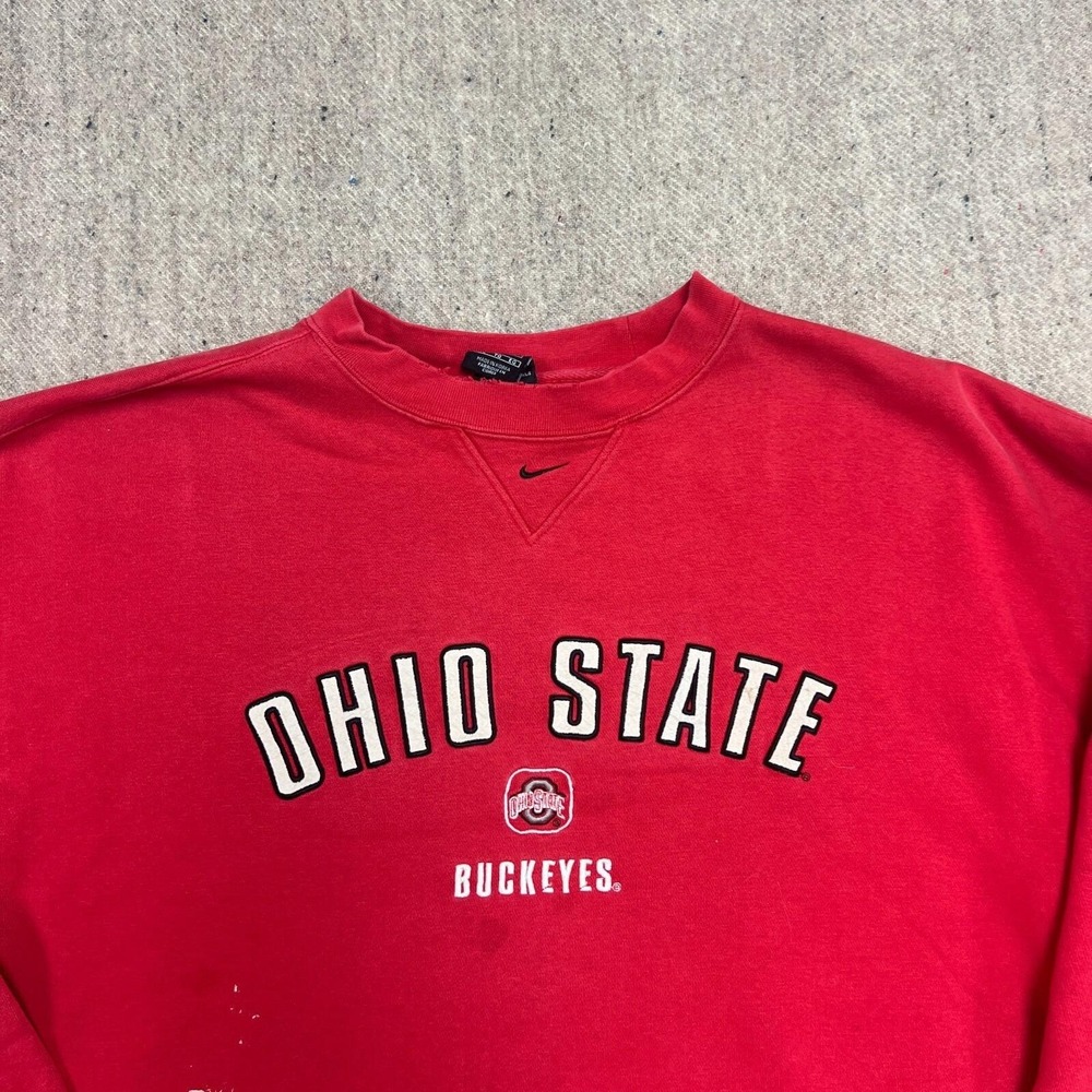Vintage‎ Nike Ohio State Buckeyes Sweatshirt Mens XL Red 1990s - Picture 2 of 10
